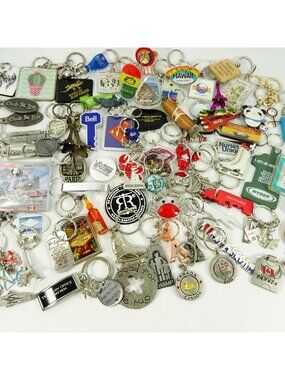 Keychain Lot Collection 75pc All Kinds of Keychains